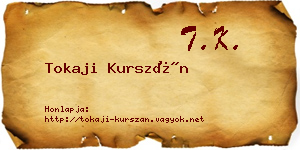 Tokaji Kurszán névjegykártya